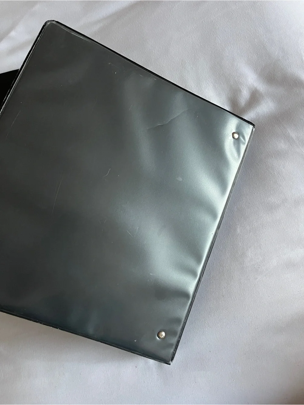 Yoobi Black 1-Inch 3-Ring Binder Set of 2 Clear Cover & Interior Pocket